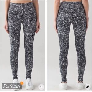 lululemon athletica Black and White Speckled Leggings